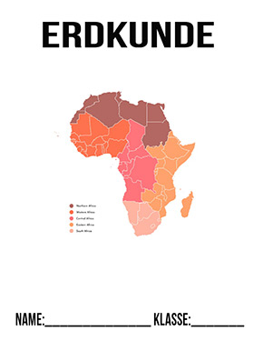 Deckblatt Erdkunde Afrika Kontinent