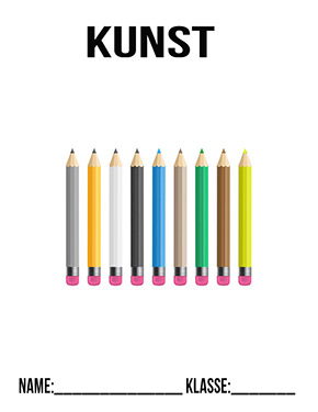 Deckblatt Kunst bunte Bleistifte