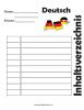 Inhaltsverzeichnis Deutsch