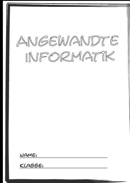 Deckblatt Angewandte Informatik