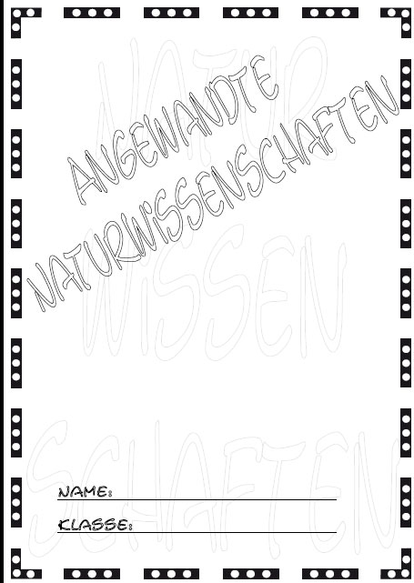 Deckblatt Angewandte Naturwissenschaft