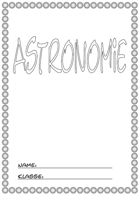 Deckblatt Astronomie