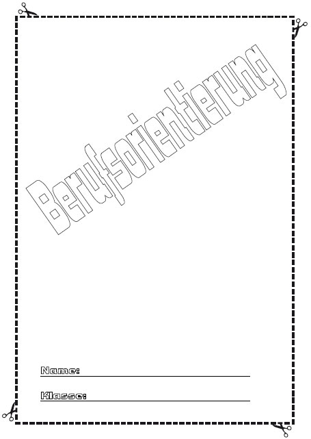 Deckblatt Berufsorientierung