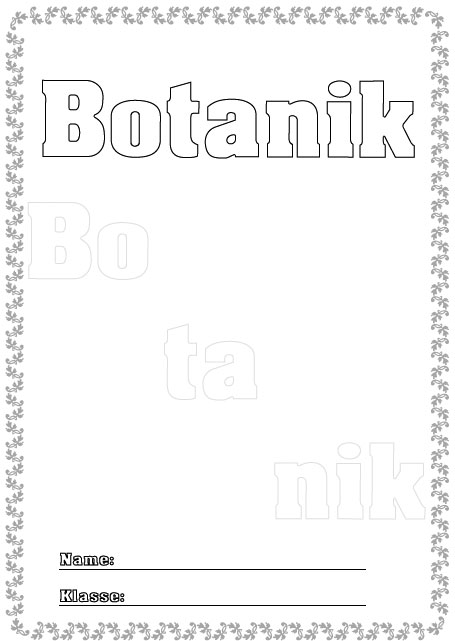 Deckblatt Botanik