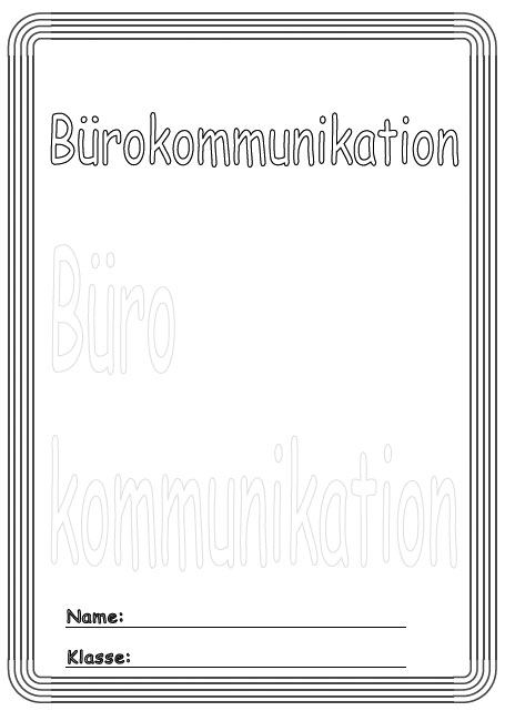 Deckblatt Bürokommunikation 3