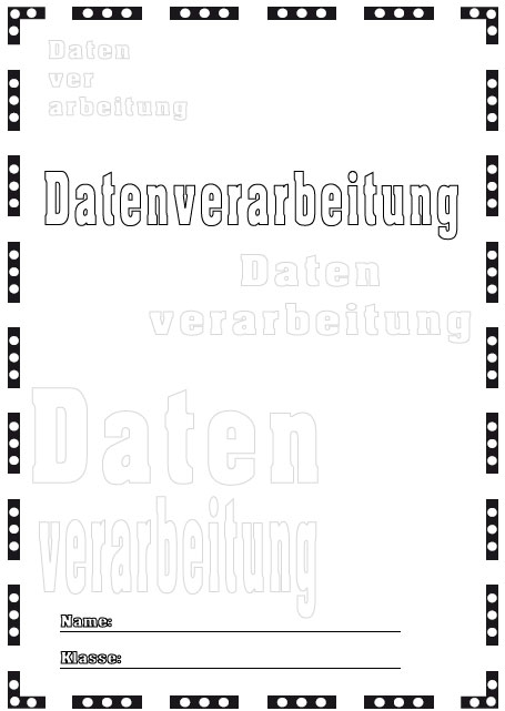 Deckblatt Datenverarbeitung