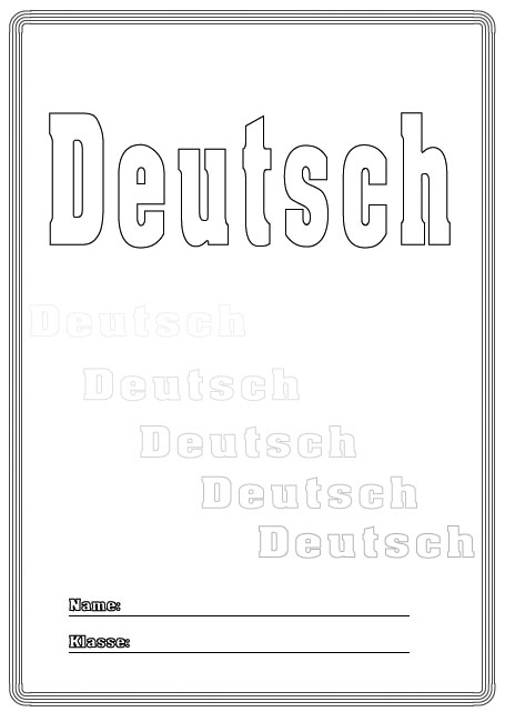Deckblatt Deutsch 2