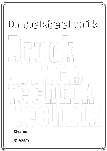 Deckblatt Drucktechnik