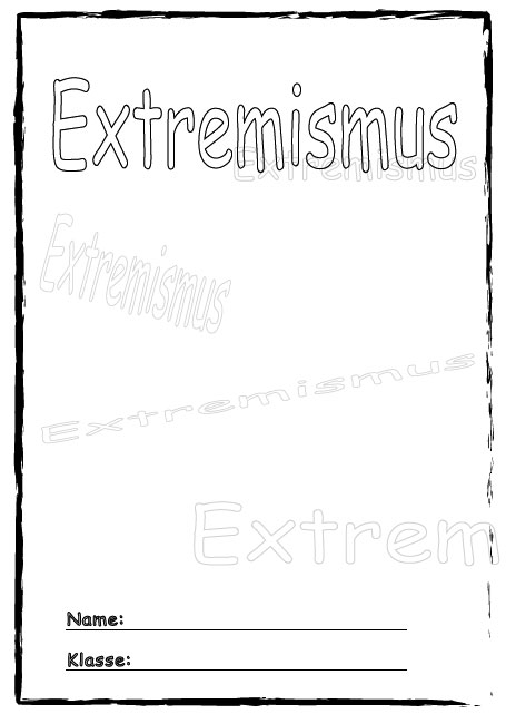 Deckblatt Extremismus