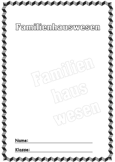 Deckblatt Familienhauswesen