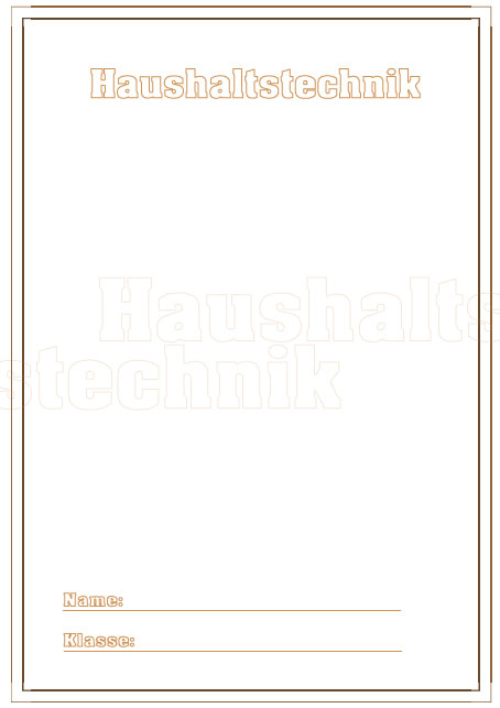 Deckblatt Haushaltstechnik