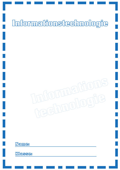 Deckblatt Informationstechnologie