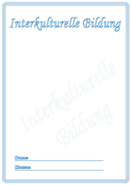 Deckblatt Interkulturelle Bildung