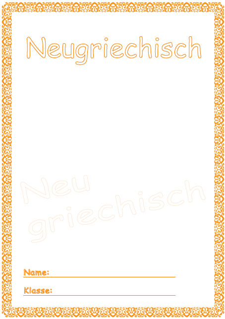 Deckblatt Neugriechisch