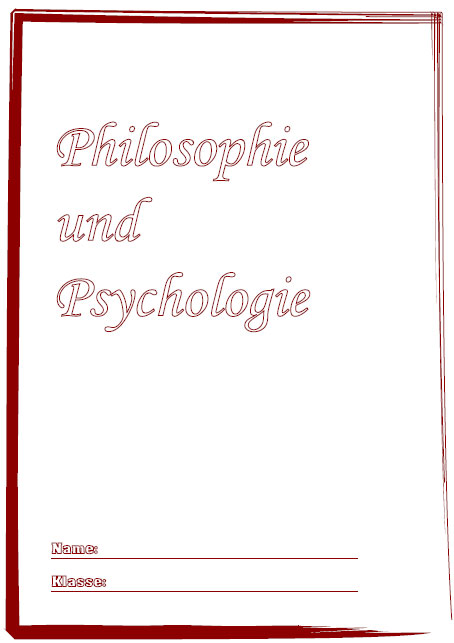 Deckblatt Philosophie und Psychologie