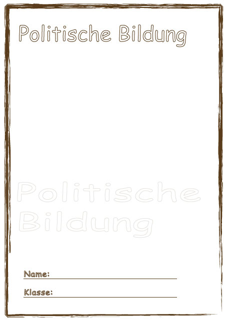 Deckblatt Politische Bildung