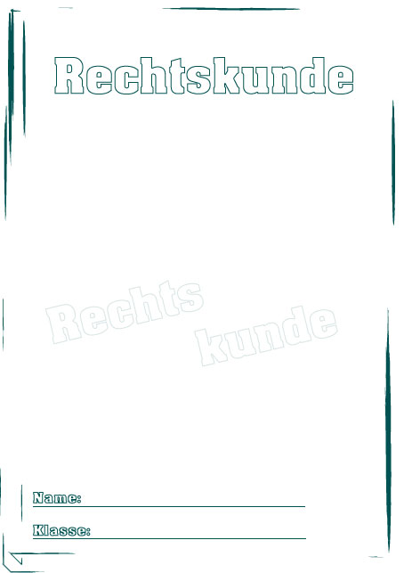Deckblatt Rechtskunde