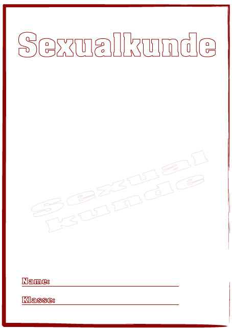 Sexualkunde Deckblatt Für Biologie Sentierophotography