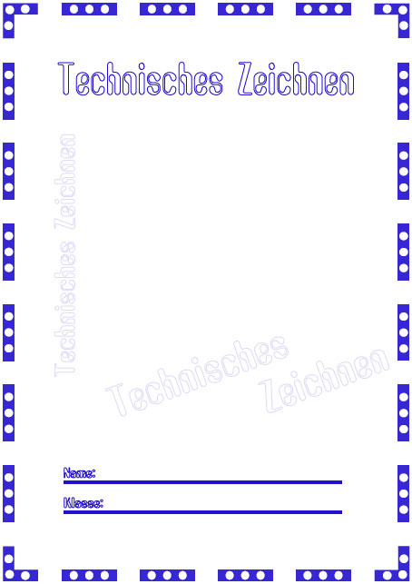 Deckblatt Technisches Zeichnen