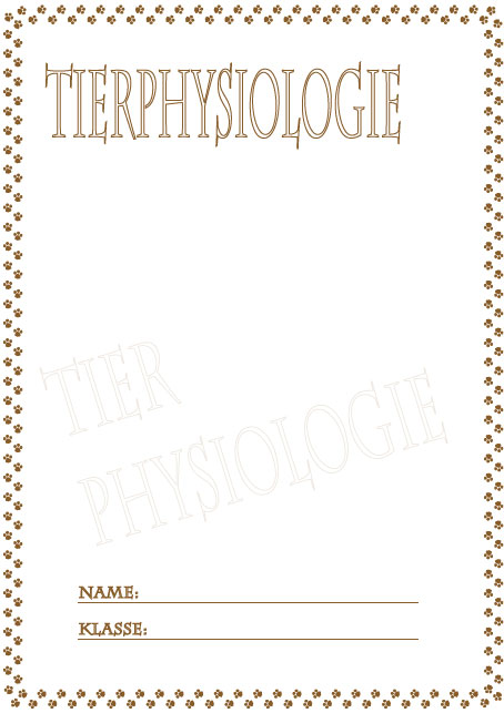 Deckblatt Tierphysiologie