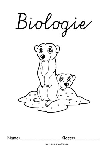 Deckblatt Biologie Deckblatt Tiere
