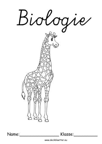Deckblatt Biologie Giraffe