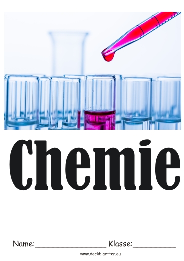 Deckblatt Schulfach Chemie