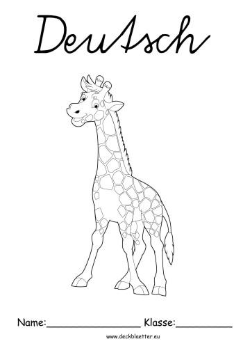 Deckblatt Deutsch Giraffe