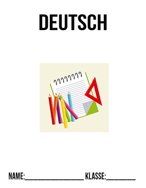Deckblatt Deutsch Schreibblock