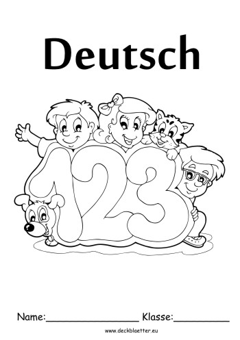 Deckblatt Deutsch Schulkinder