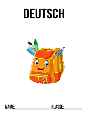 Deckblatt Deutsch Schulranzen