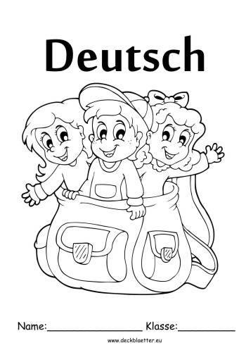 Deckblatt Schule Deutsch