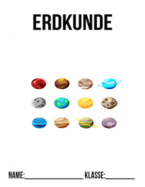 Deckblatt Erdkunde Sonnensystem