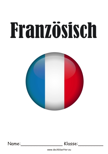 Französisch Deckblatt