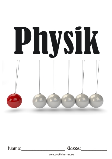 Deckblatt Schulfach Physik