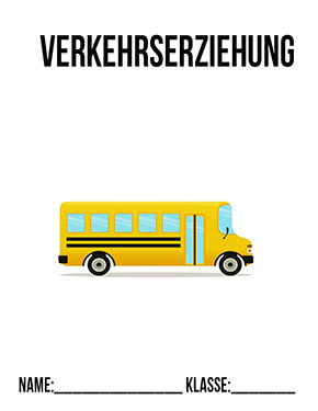 Deckblatt Verkehrserziehung Bus