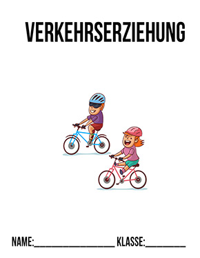 Deckblatt Verkehrserziehung Kinder