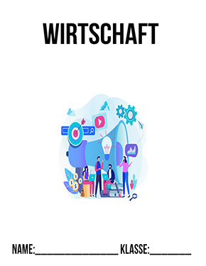 Deckblatt Projektmappe Wirtschaft