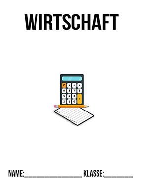 Deckblatt Wirtschaft Buchhaltung